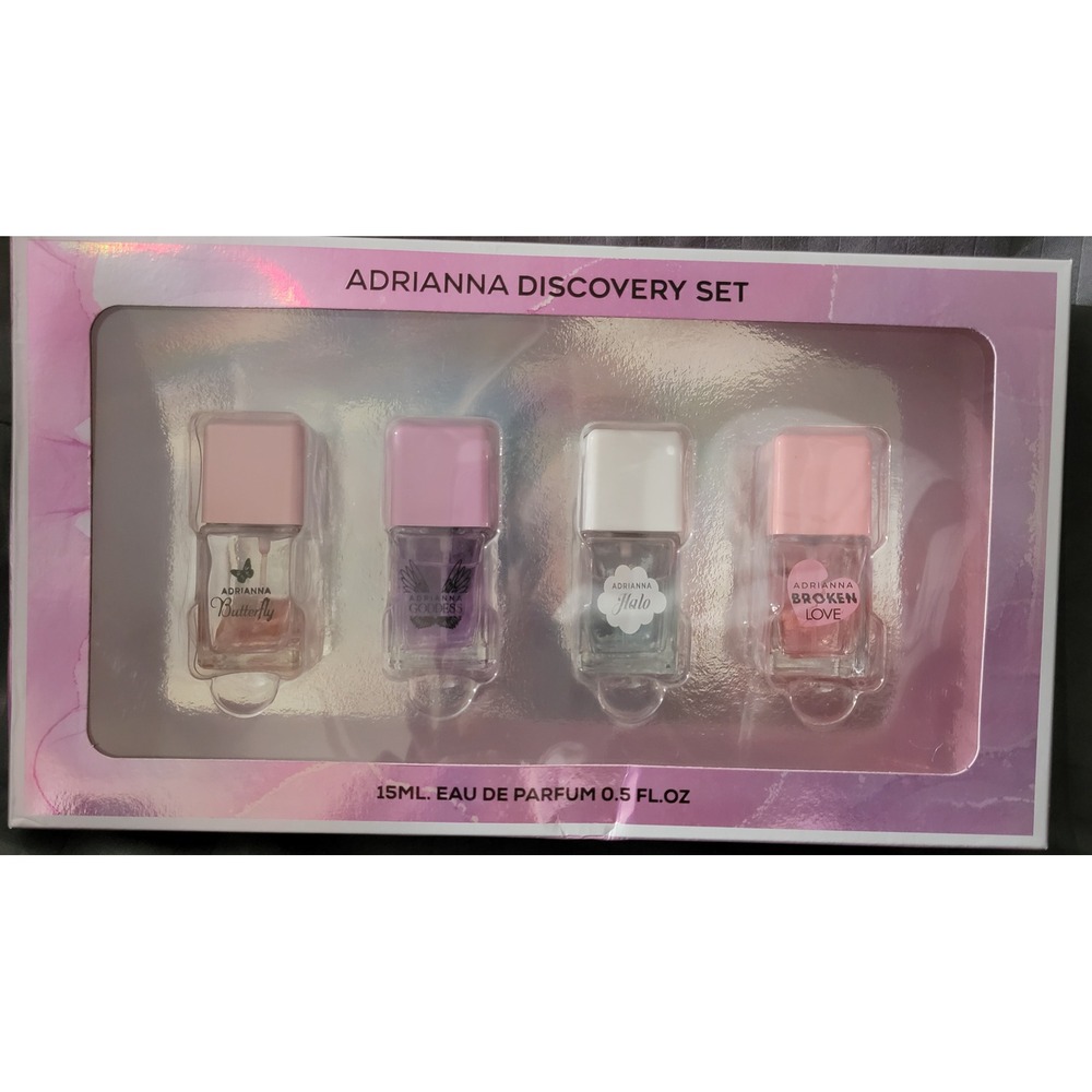Adrianna Discovery Set 4 Piece Eau de Parfum Fragrance Gift Set 0.5oz Each NEW